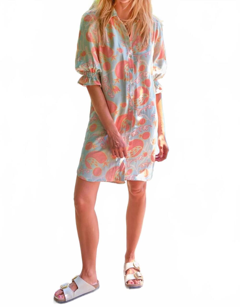NEW FAHERTY miller nomad jacquard shirt dress